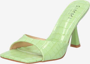 Simmi London - Zapatos abiertos 'KYLEIGH' en verde: frente