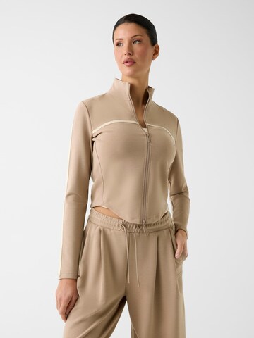 GUESS Knit Cardigan in Brown: front