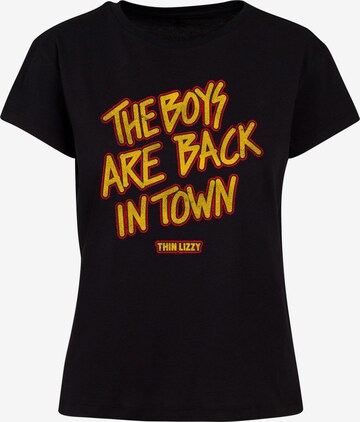 Merchcode Shirt 'Thin Lizzy - The Boys Stacked' in Zwart: voorkant