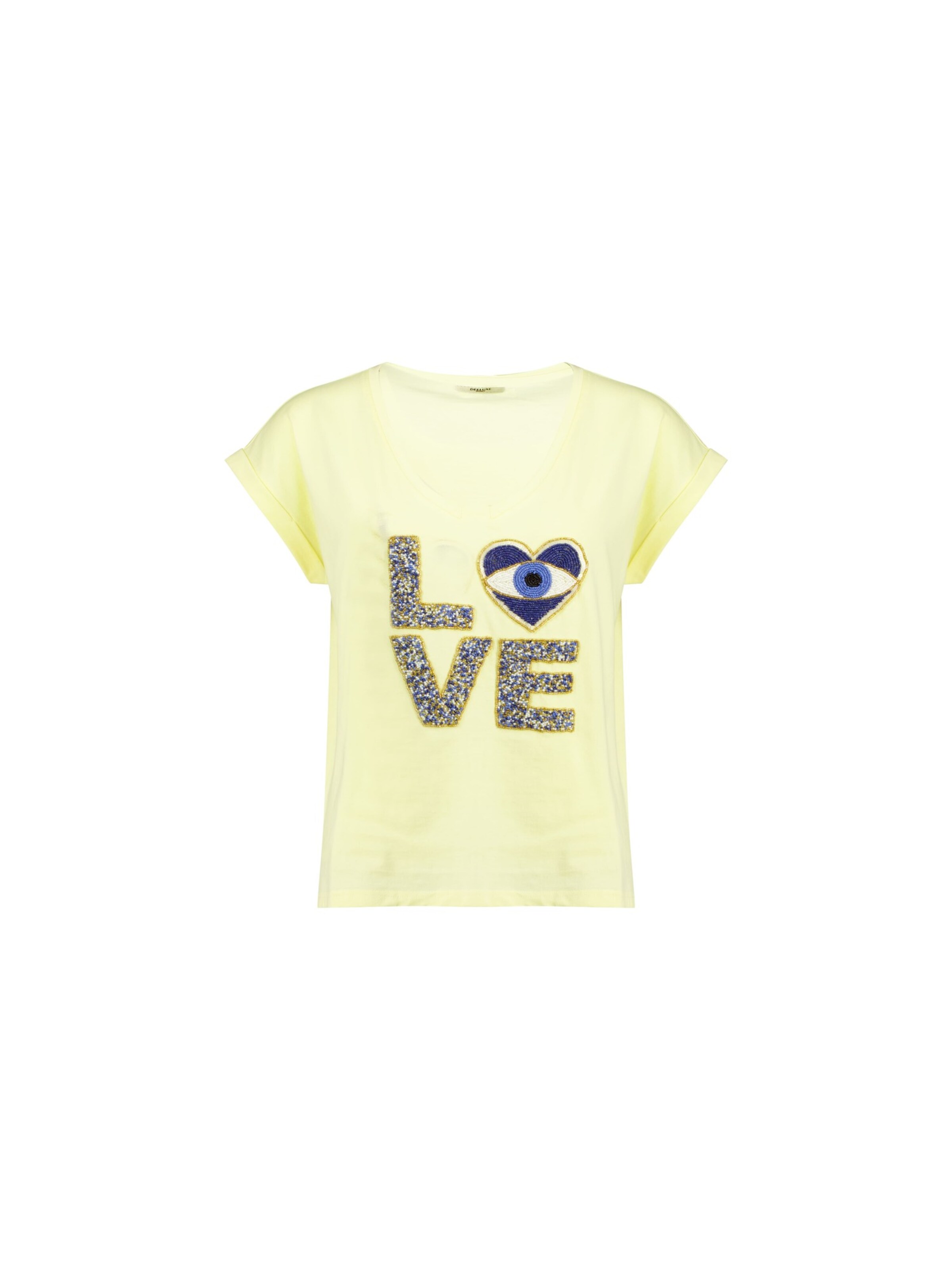 T-shirt 'Mykolove' Deeluxe en jaune : devant