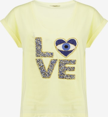 T-shirt 'Mykolove' Deeluxe en jaune : devant