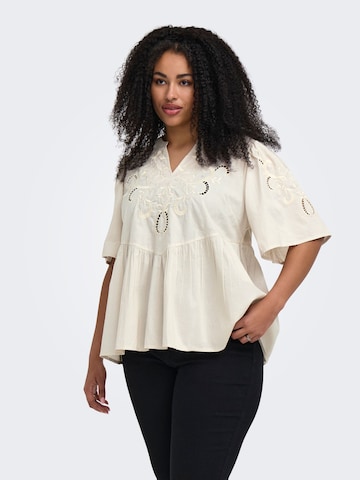 ONLY Carmakoma Bluse i beige: forside