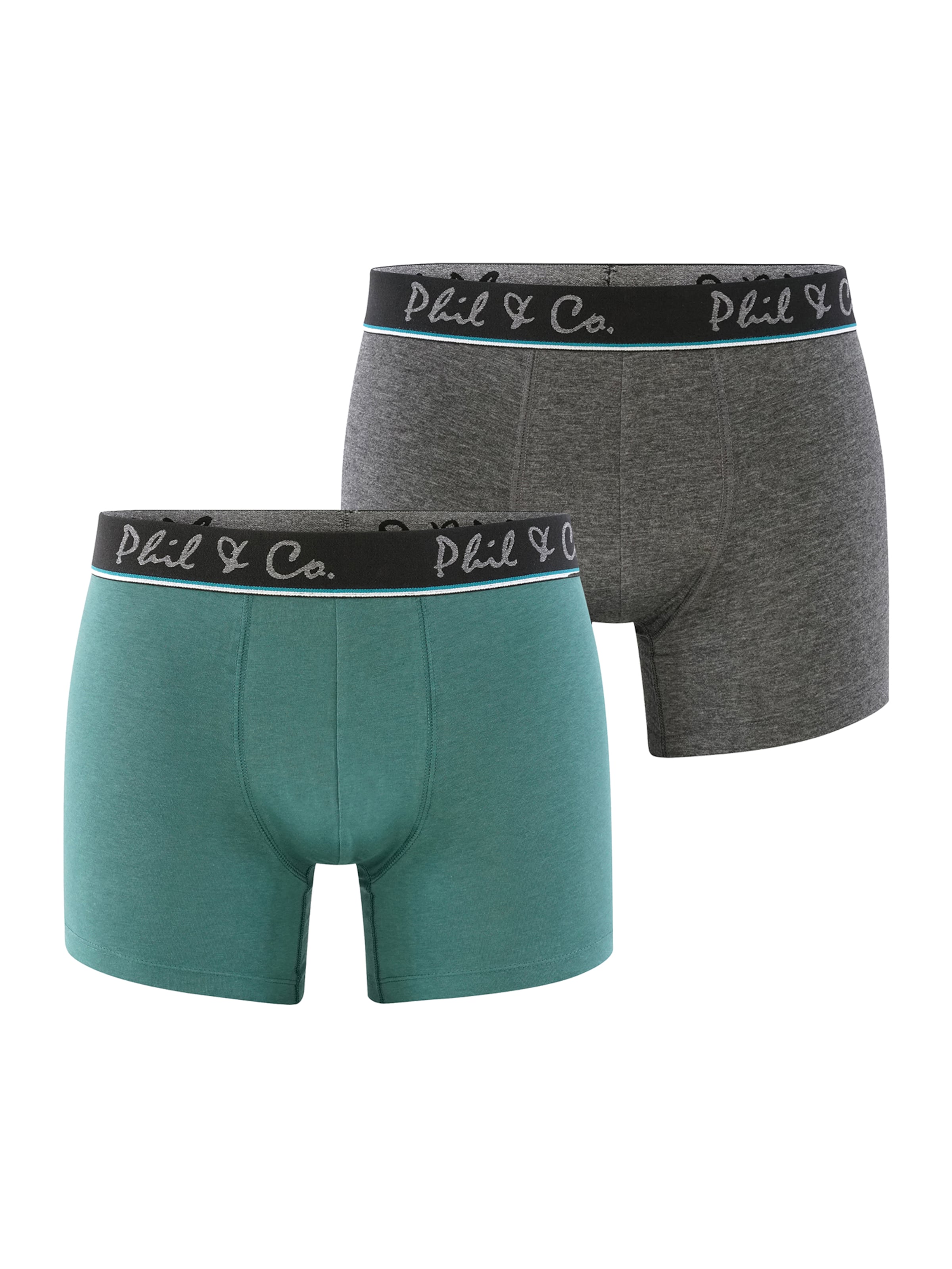 Boxers ' 2-Pack Jersey ' Phil & Co. Berlin en gris : devant