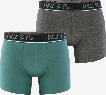 Boxers ' 2-Pack Jersey ' Phil & Co. Berlin en gris : devant