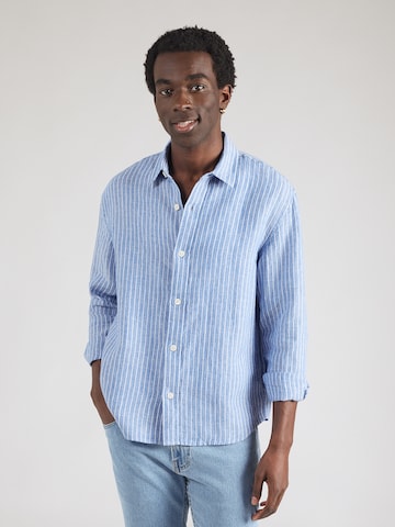 mėlyna Abercrombie & Fitch Standartinis modelis Marškiniai: priekis