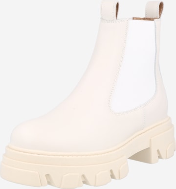 Bianco Chelsea Boots 'Dayna' in White: front