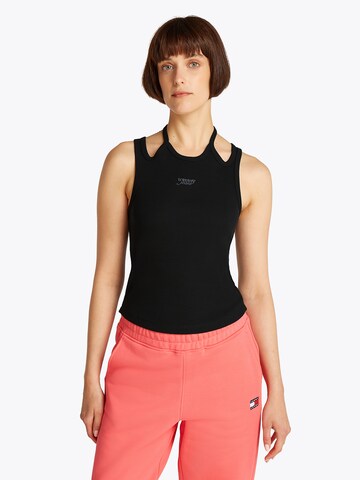 Top di Tommy Jeans in nero: frontale