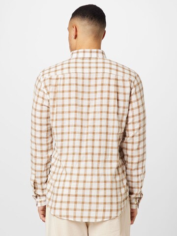Casual Friday - Ajuste regular Camisa 'Anton' en marrón