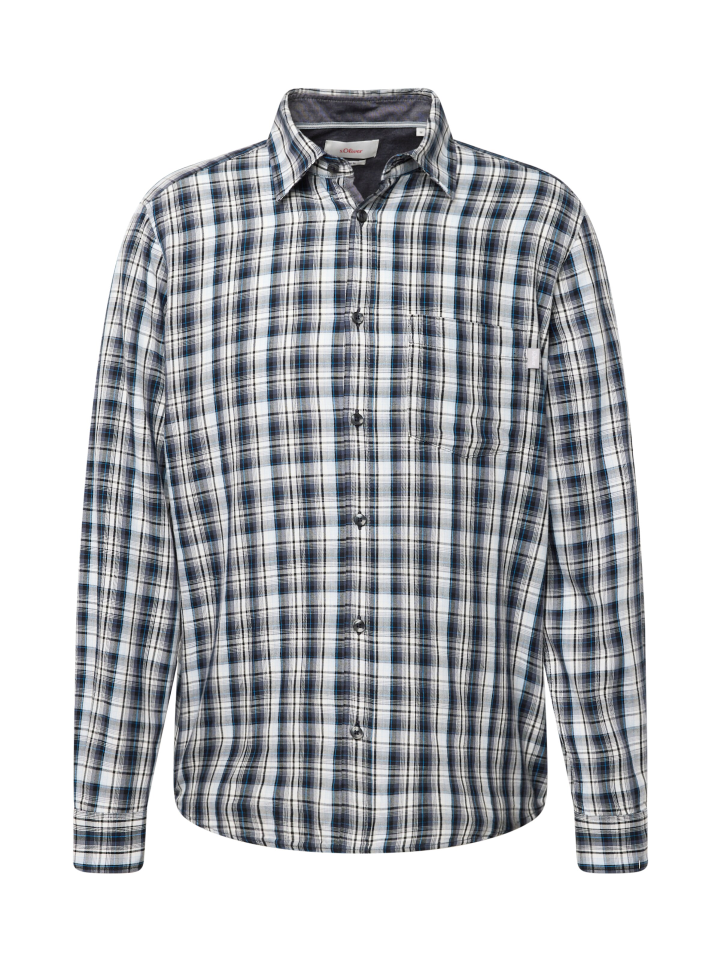 s.Oliver Regular Fit Hemd in Blau: Vorderseite