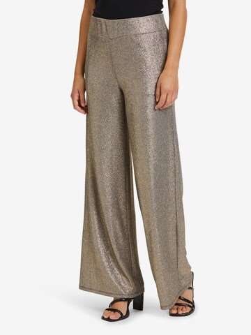 Vera Mont Regular Modern fit Hose mit weitem Bein in Gold: predná strana