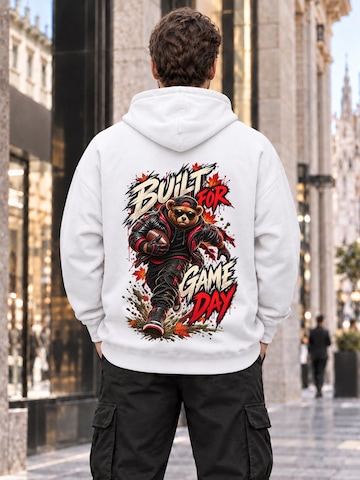 LUNØIR StudioSweater majica 'BOSS Football Game Ready' - bijela boja