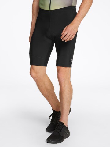 ZIENER Skinny Workout Pants 'NEBIS X-WOOL' in Black