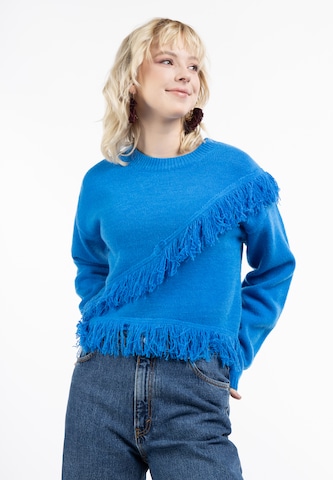 Pull-over IZIA en bleu : devant