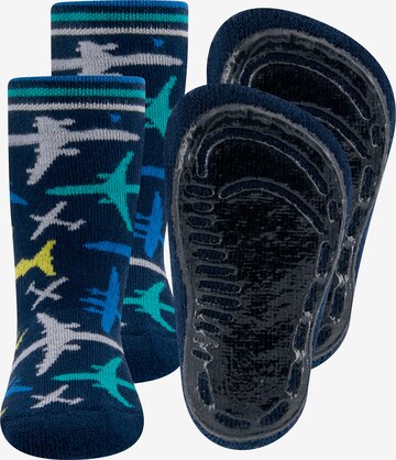 EWERS Stoppersocken 'SoftStep' in Blue: front