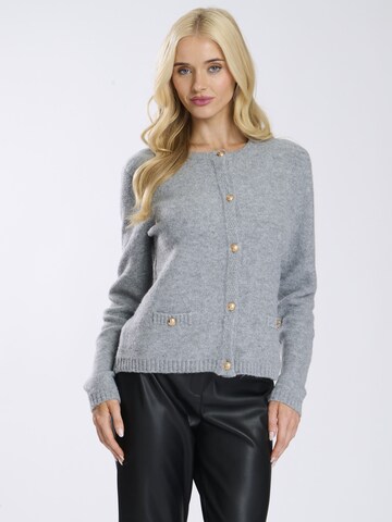 Finding Friday Strickjacke in Grau: Vorderseite