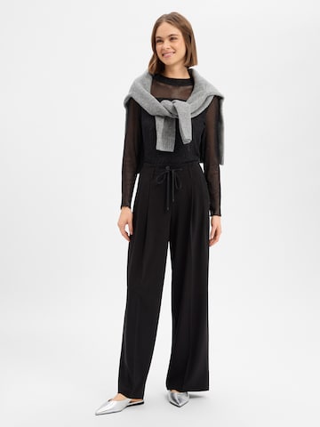 Cambio Wide leg Pleat-Front Pants 'Addison' in Black