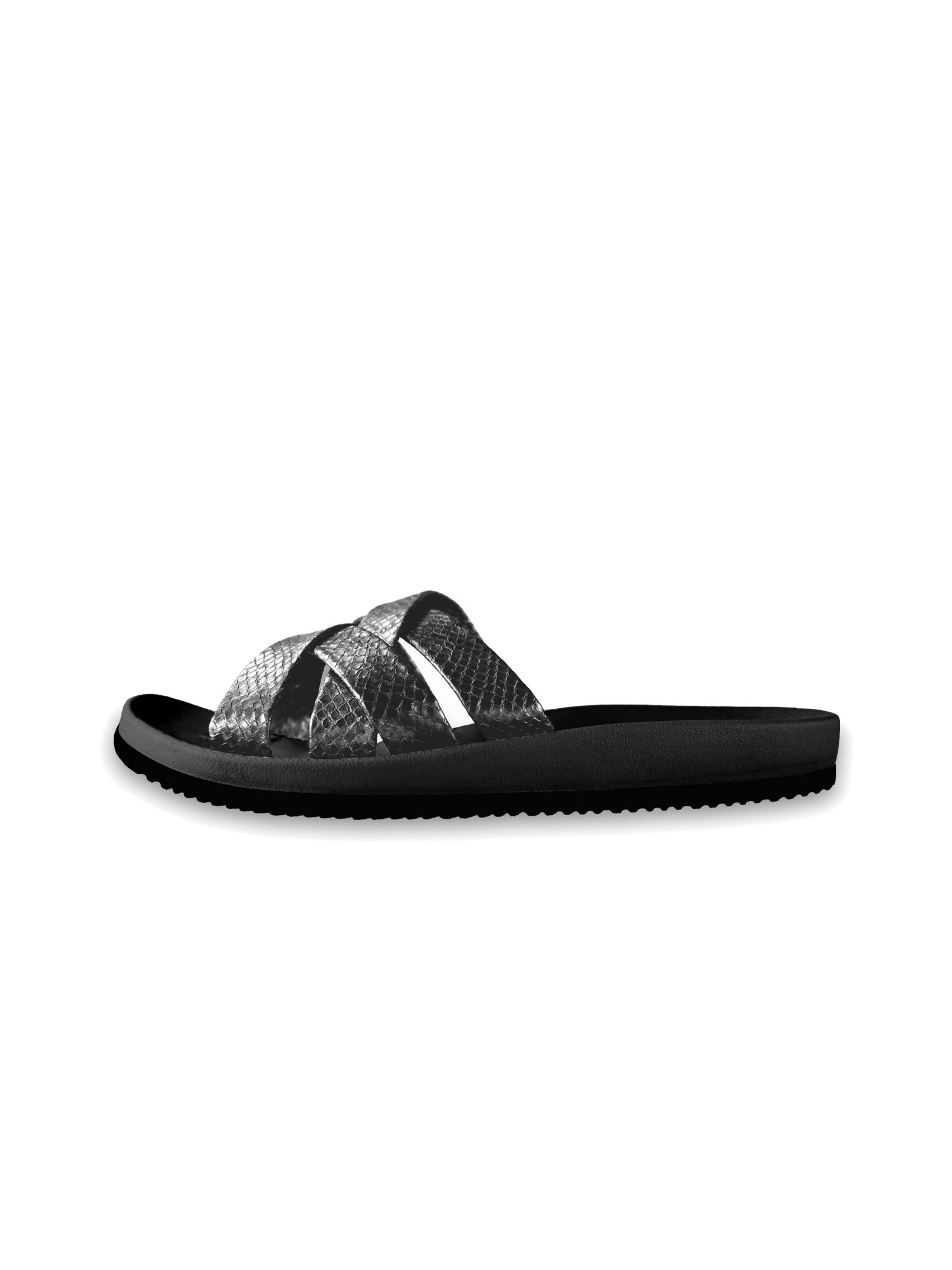Brasileras Mule 'Bucla' in Silver: front