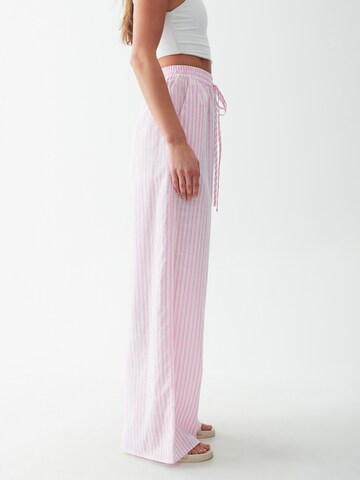 Calli Regular Broek 'STRIPE' in Roze