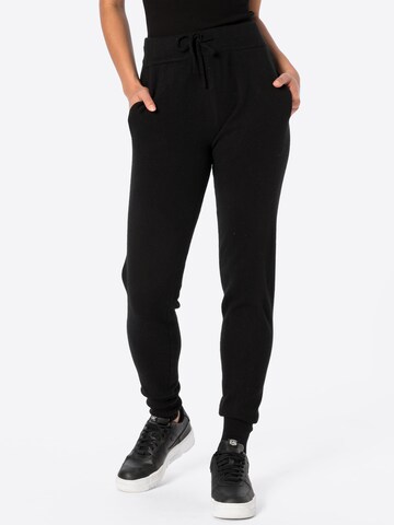 Tapered Pantaloni de la Davida Cashmere pe negru: față