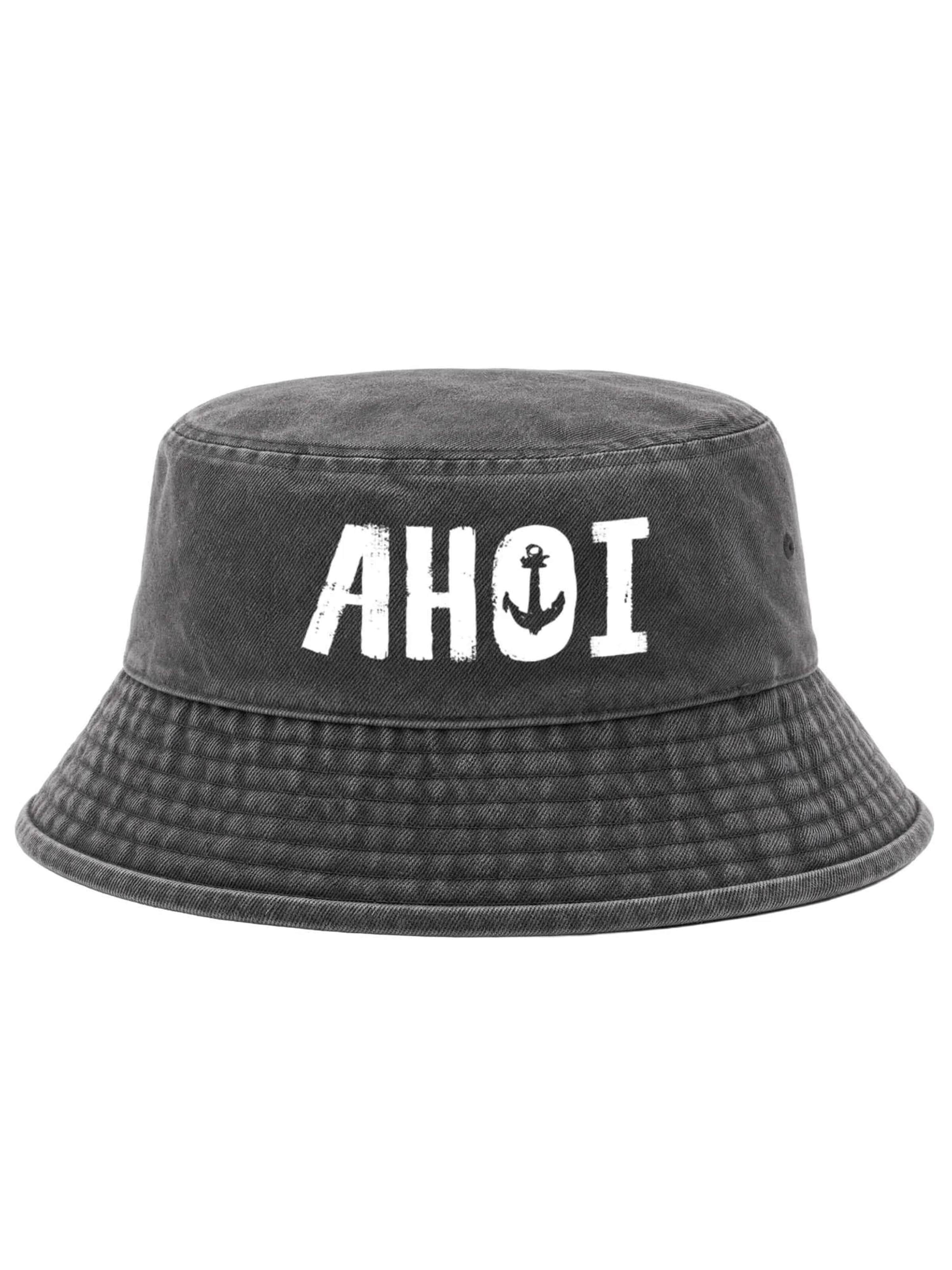 Neverless Hat 'Ahoi' in Black: front