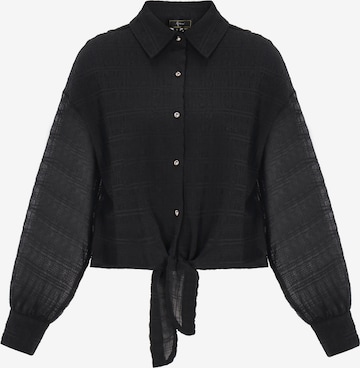 Chemisier 'Festive' faina en noir : devant