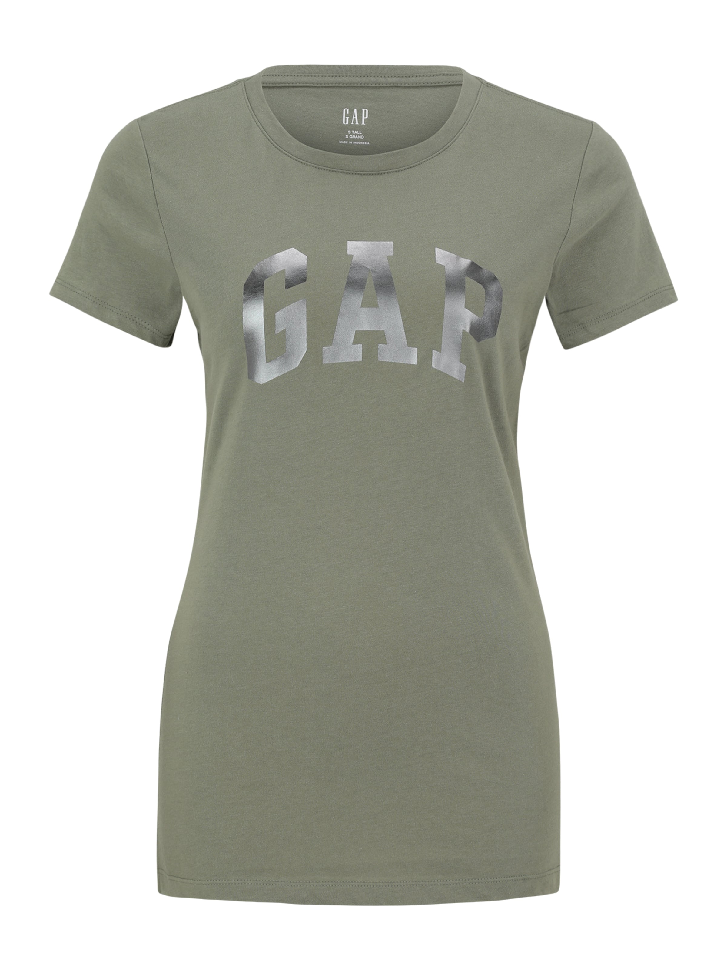 T-shirt 'CLASSIC' Gap Petite en vert : devant