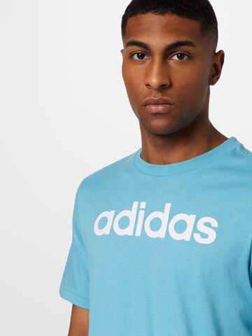 ADIDAS SPORTSWEAR Funksjonsskjorte 'Essentials Linear Embroidered Logo' i blå