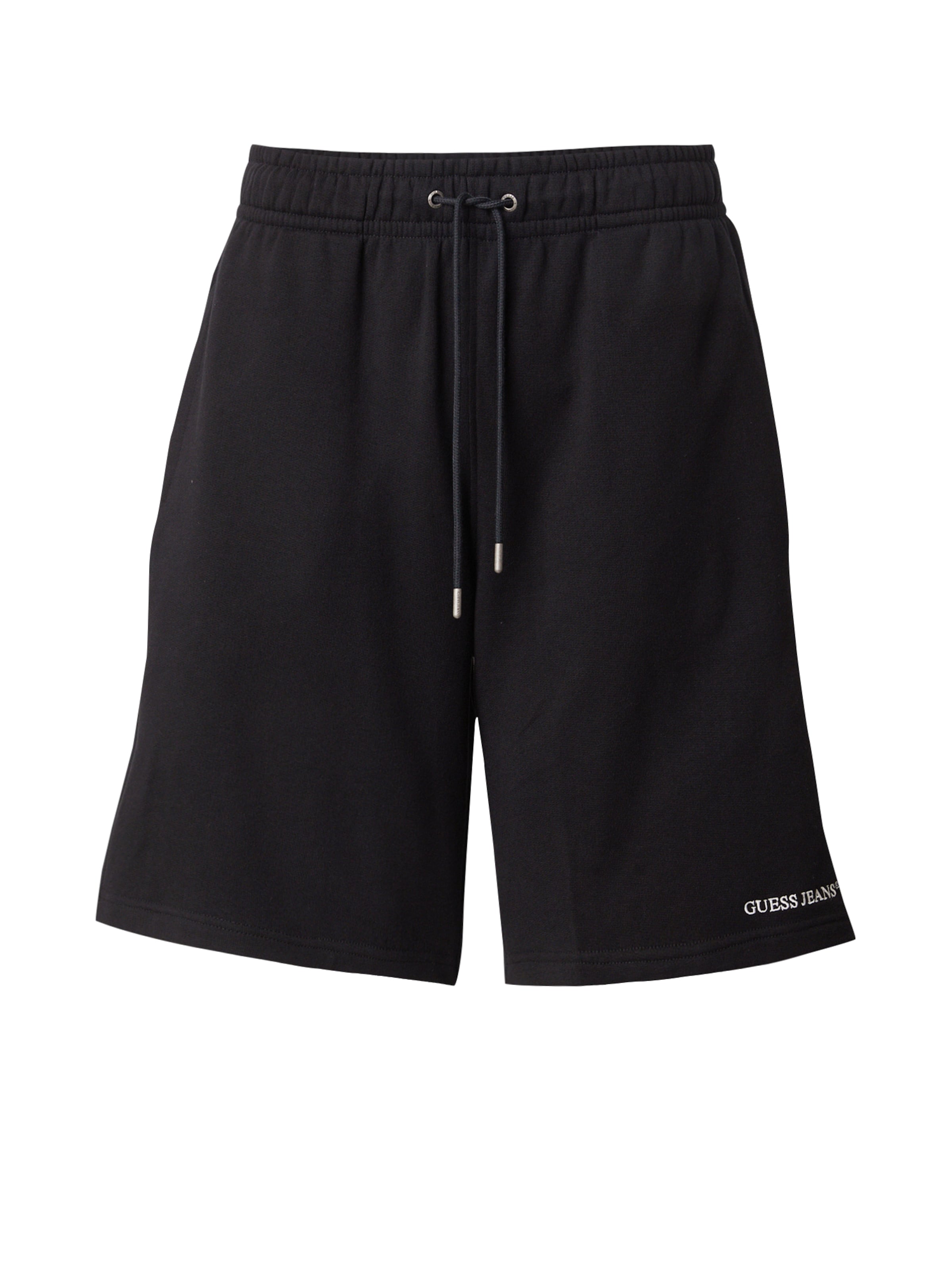 GUESS JEANS Loosefit Nadrág - fekete: elől