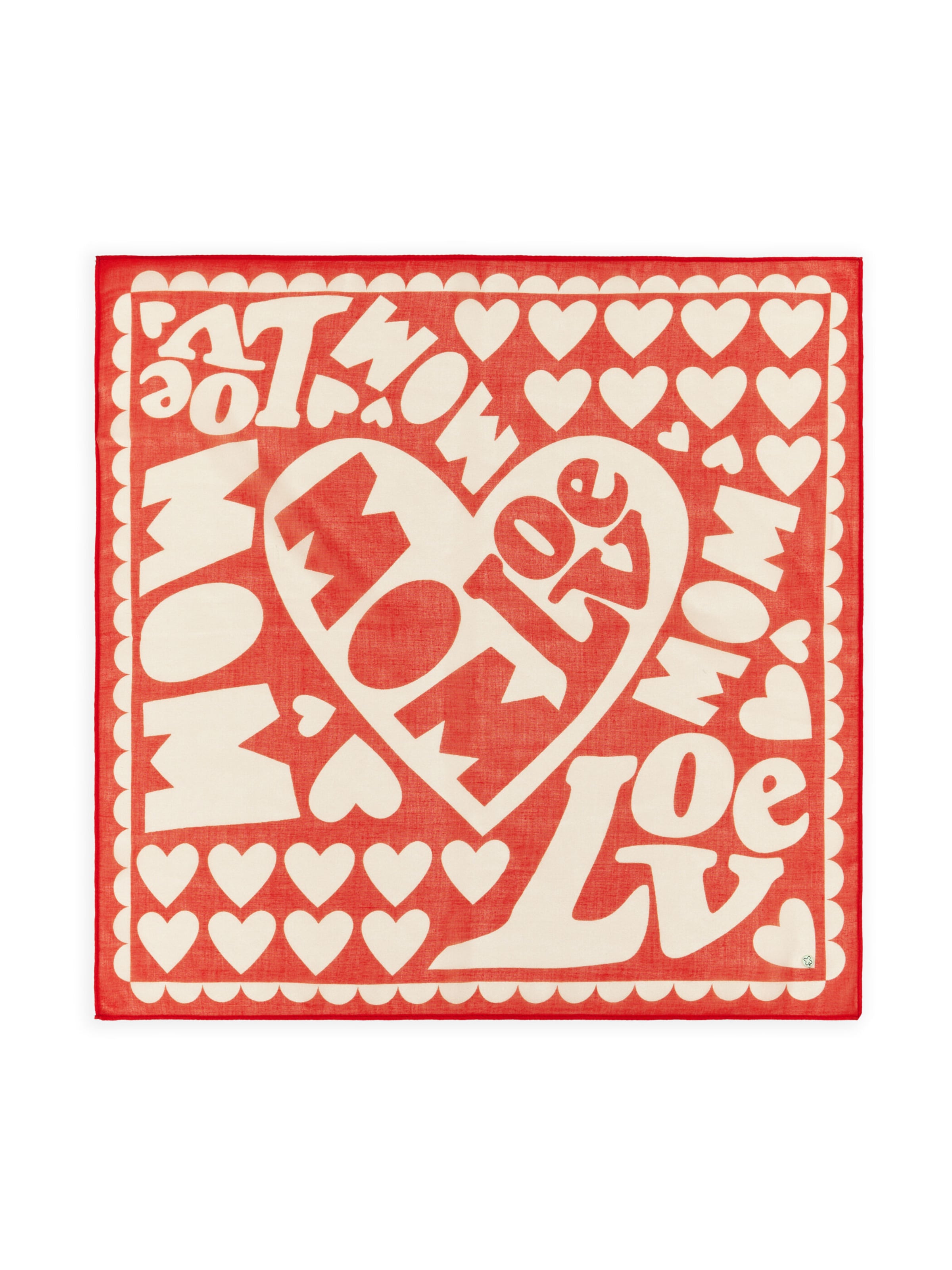 Foulard 'LOVE MOM' CODELLO en rouge : devant
