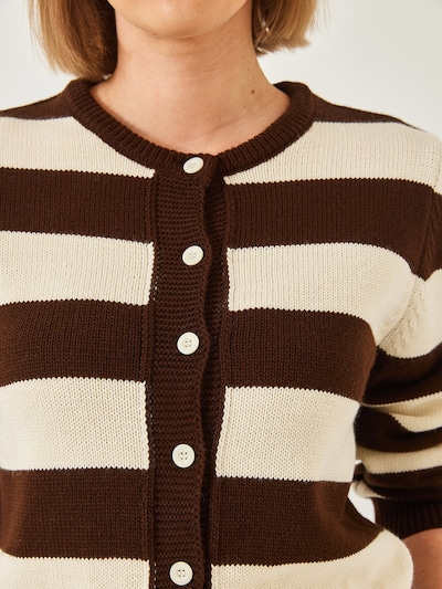 Bianco Lucci Kardigán - hnedá / prírodná biela, Produkt