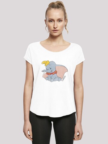 Maglietta 'Disney Dumbo' di F4NT4STIC in bianco: frontale