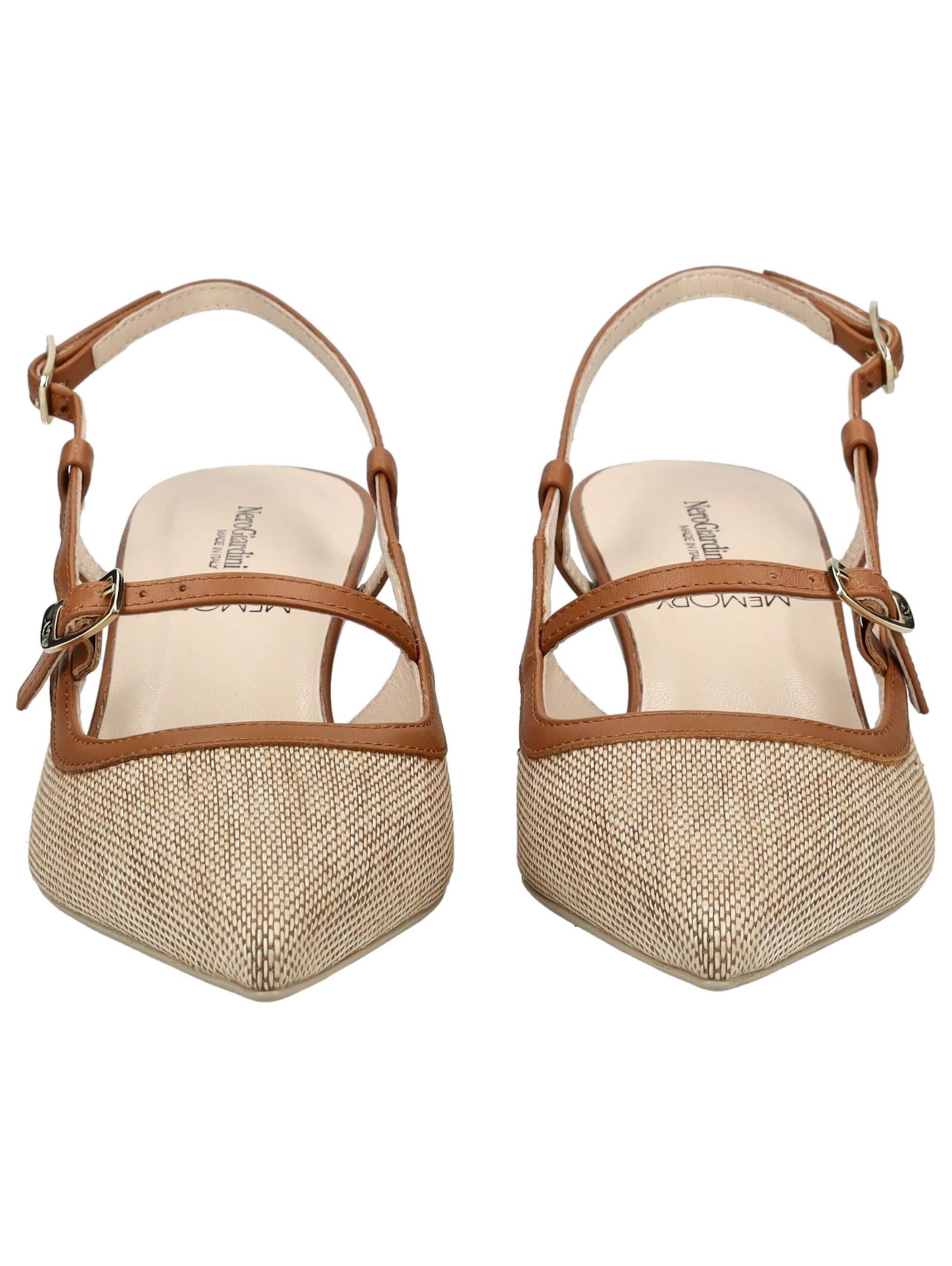 Décolleté sling di Nero Giardini in marrone