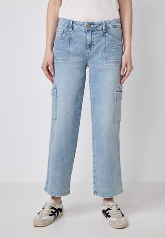 Street One Studio Regular Cargo Jeans in Blue: front