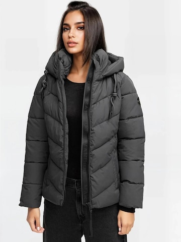 MARIKOO Jacke 'Sahnemausii' in Grau: Vorderseite