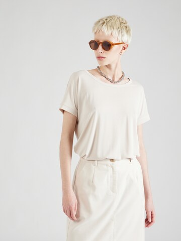 MSCH COPENHAGEN T-shirt 'Fenya' i beige: framsida