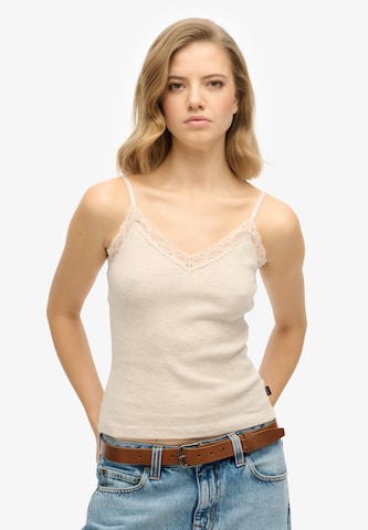 Superdry Top 'Essential' in Beige: front