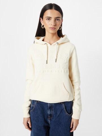 Superdry Sweatshirt in White: front