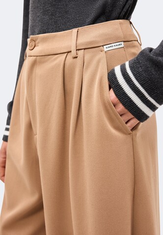 Karo Kauer - Barrel Pantalón plisado en beige
