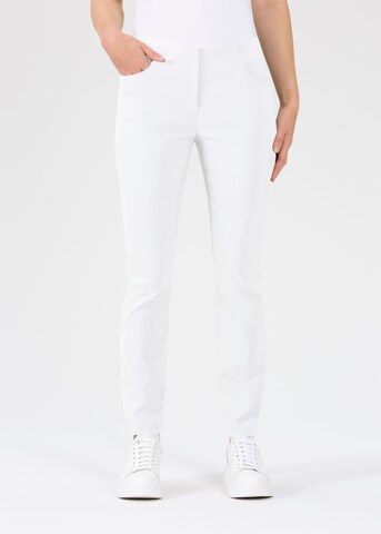STEHMANN Slim fit Pants 'Loli' in White: front