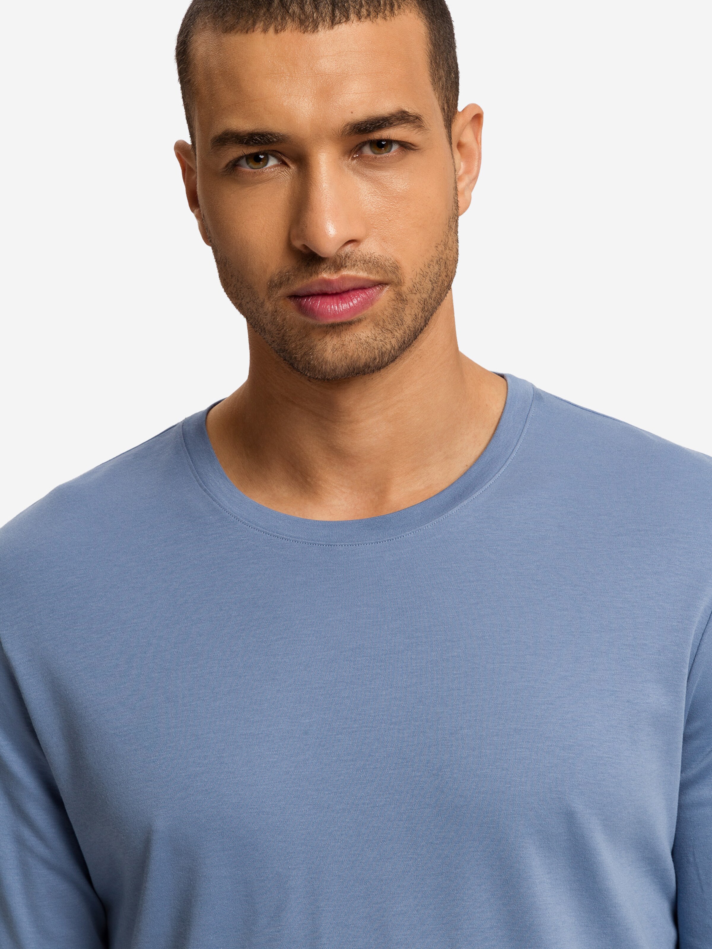 Hanro Pajamas long ' Night & Day ' in Blue