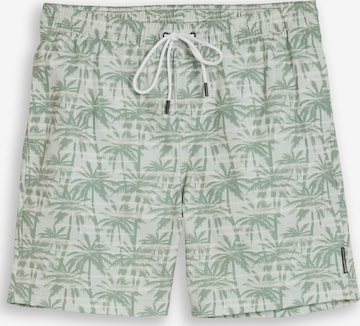 TOM TAILOR DENIM Zwemshorts in Groen: voorkant