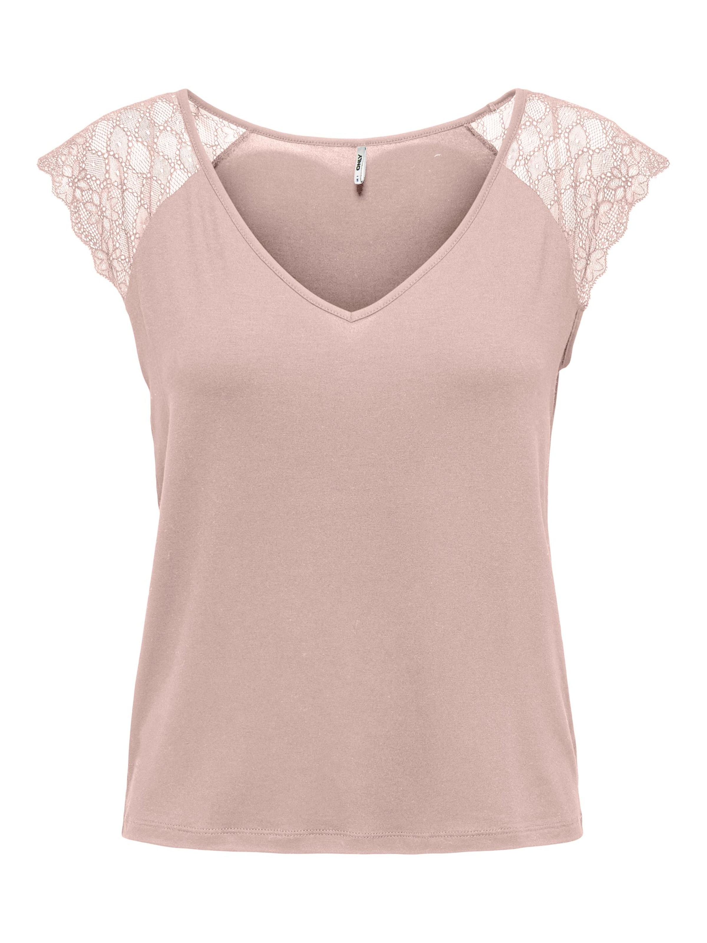 T-shirt 'ONLPetra' ONLY en rose : devant