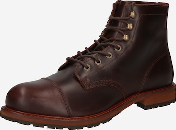 Bottines à lacets 'ROMAN' SELECTED HOMME en marron : devant