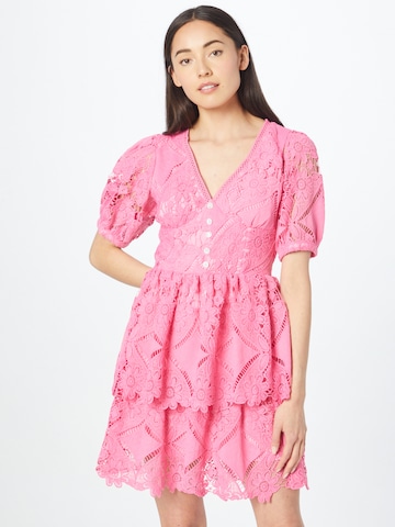 Warehouse Sukienka koszulowa w kolorze różowy: przód