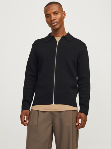 JACK & JONES Strickjacke 'JPRBLAmilano' in Schwarz: Vorderseite