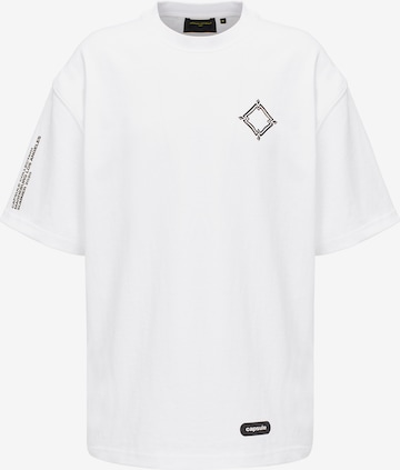 Magdeburg Los Angeles Shirt 'PANTHER' in White: front