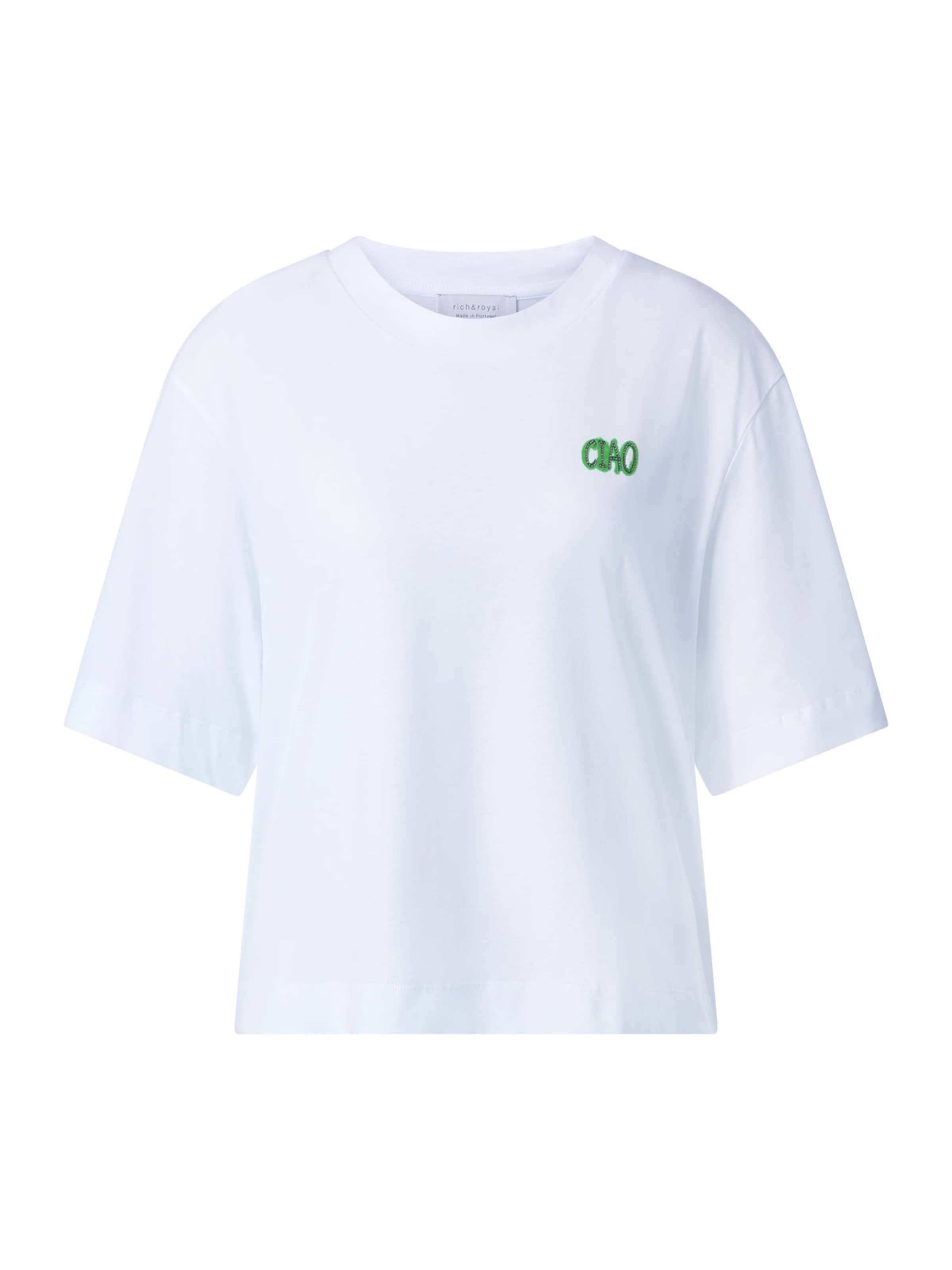 Rich & Royal - Camiseta talla grande en blanco: frente