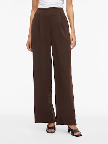 Wide Leg Pantalon à pince 'VIBenne' VILA en marron : devant