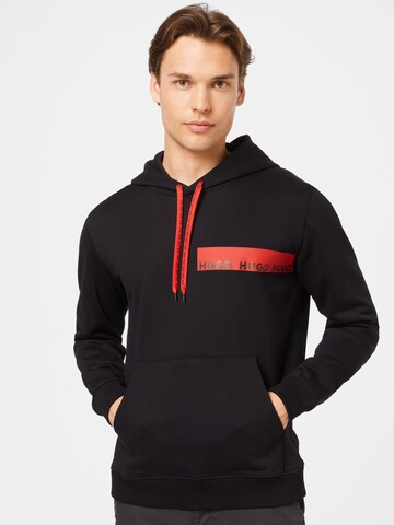 HUGO Red Sweatshirt 'Diorgione' in Black: front