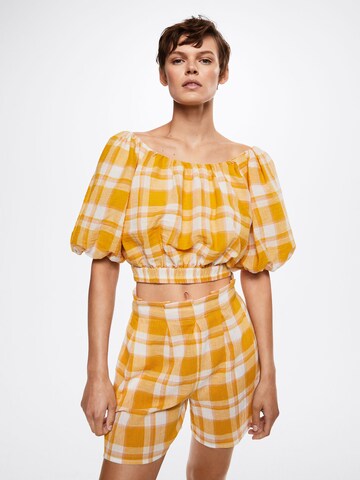 MANGO Blouse 'Bruno' in Yellow: front